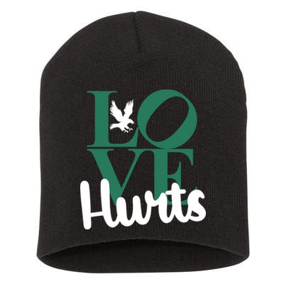 Love Hurts Vintage Philly Hurts So Good Eagles Fan Short Acrylic Beanie