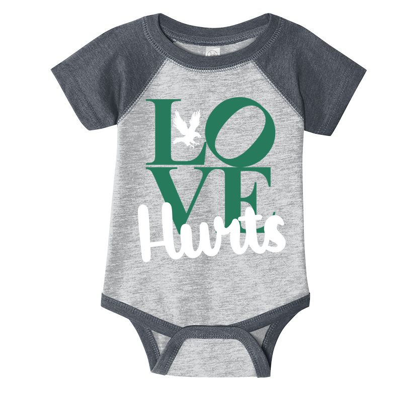 Love Hurts Vintage Philly Hurts So Good Eagles Fan Infant Baby Jersey Bodysuit