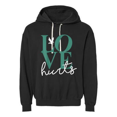 Hurts So Good Eagles Fan - Love Hurts Eagles Fan Vintage  Garment-Dyed Fleece Hoodie