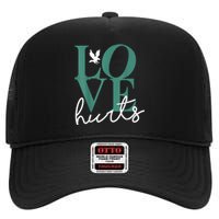 Hurts So Good Eagles Fan - Love Hurts Eagles Fan Vintage  High Crown Mesh Back Trucker Hat