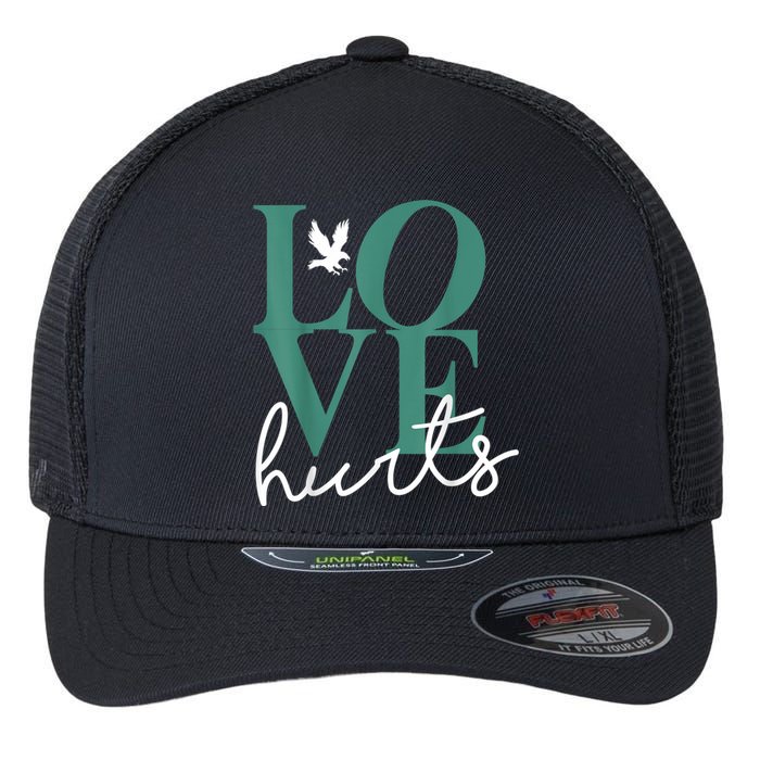 Hurts So Good Eagles Fan - Love Hurts Eagles Fan Vintage  Flexfit Unipanel Trucker Cap