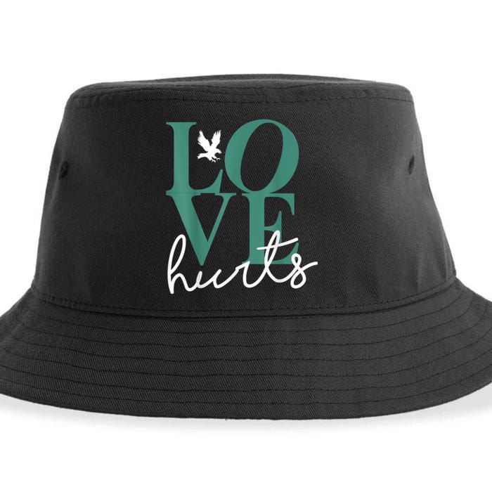 Hurts So Good Eagles Fan - Love Hurts Eagles Fan Vintage  Sustainable Bucket Hat