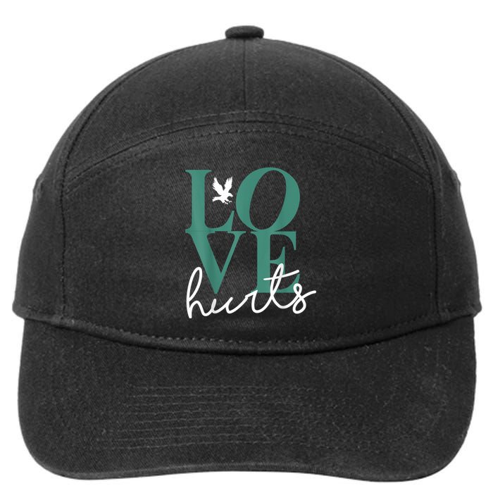 Hurts So Good Eagles Fan - Love Hurts Eagles Fan Vintage  7-Panel Snapback Hat