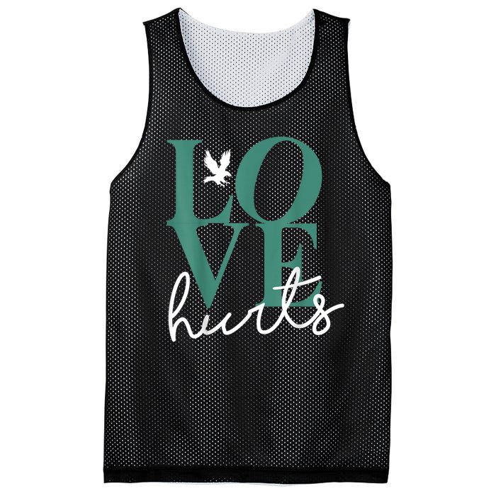 Hurts So Good Eagles Fan - Love Hurts Eagles Fan Vintage  Mesh Reversible Basketball Jersey Tank