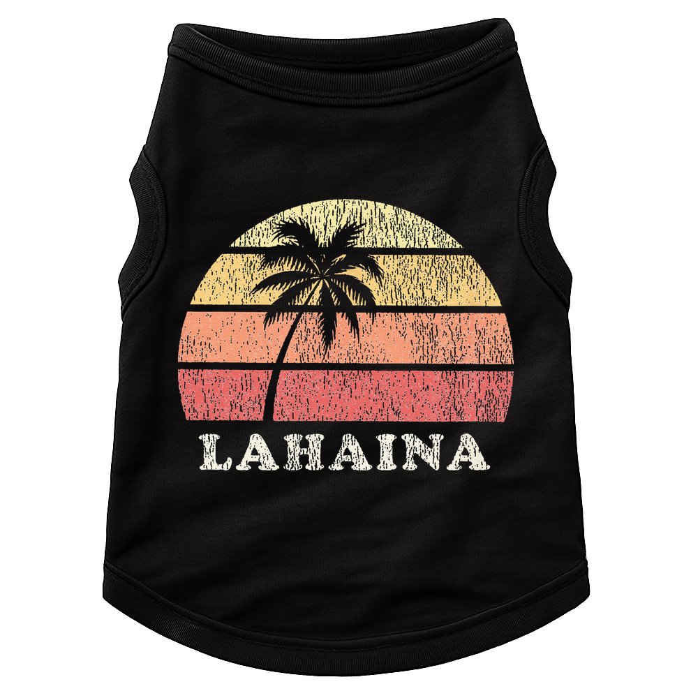 Lahaina Hawaii Vintage 70s Retro Throwback Design Doggie Tank