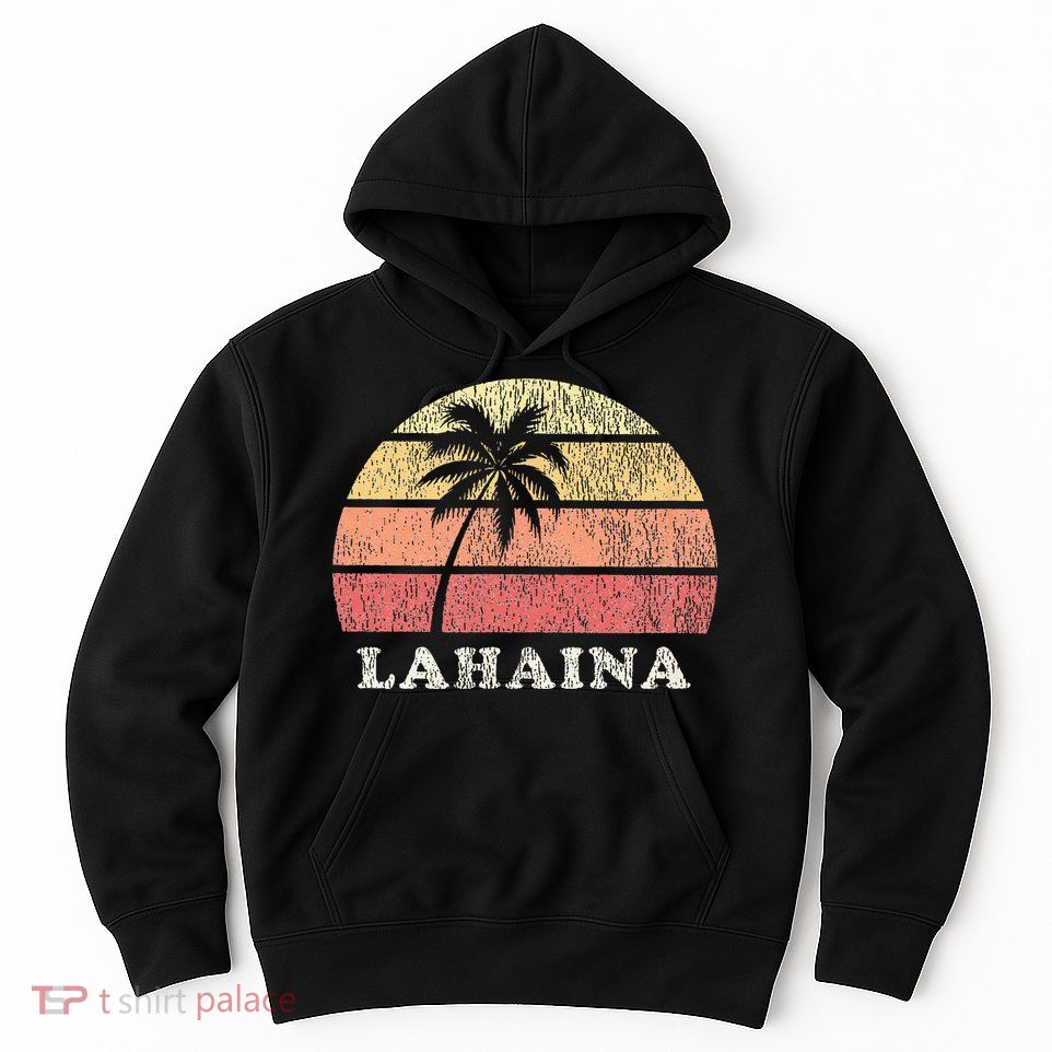 Lahaina Hawaii Vintage 70s Retro Throwback Design Hoodie