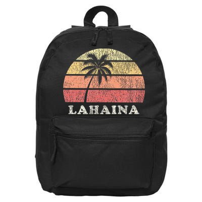 Lahaina Hawaii Vintage 70s Retro Throwback Design 16 in Basic Backpack