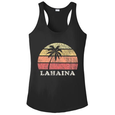 Lahaina Hawaii Vintage 70s Retro Throwback Design Ladies PosiCharge Competitor Racerback Tank