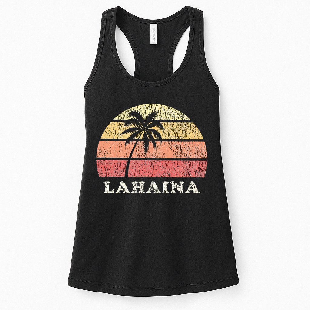 Lahaina Hawaii Vintage 70s Retro Throwback Design Womens Tank Top