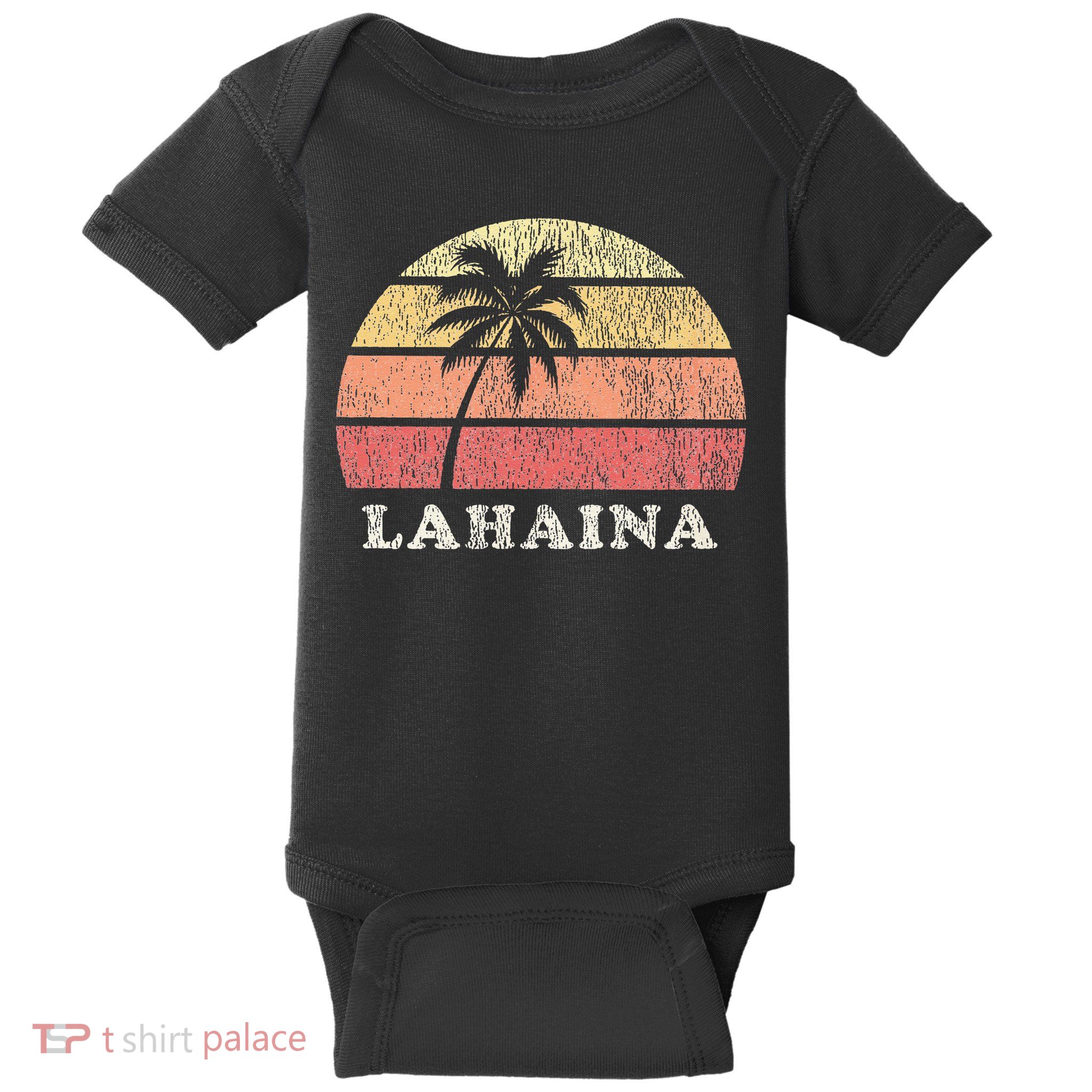 Lahaina Hawaii Vintage 70s Retro Throwback Design Baby Bodysuit