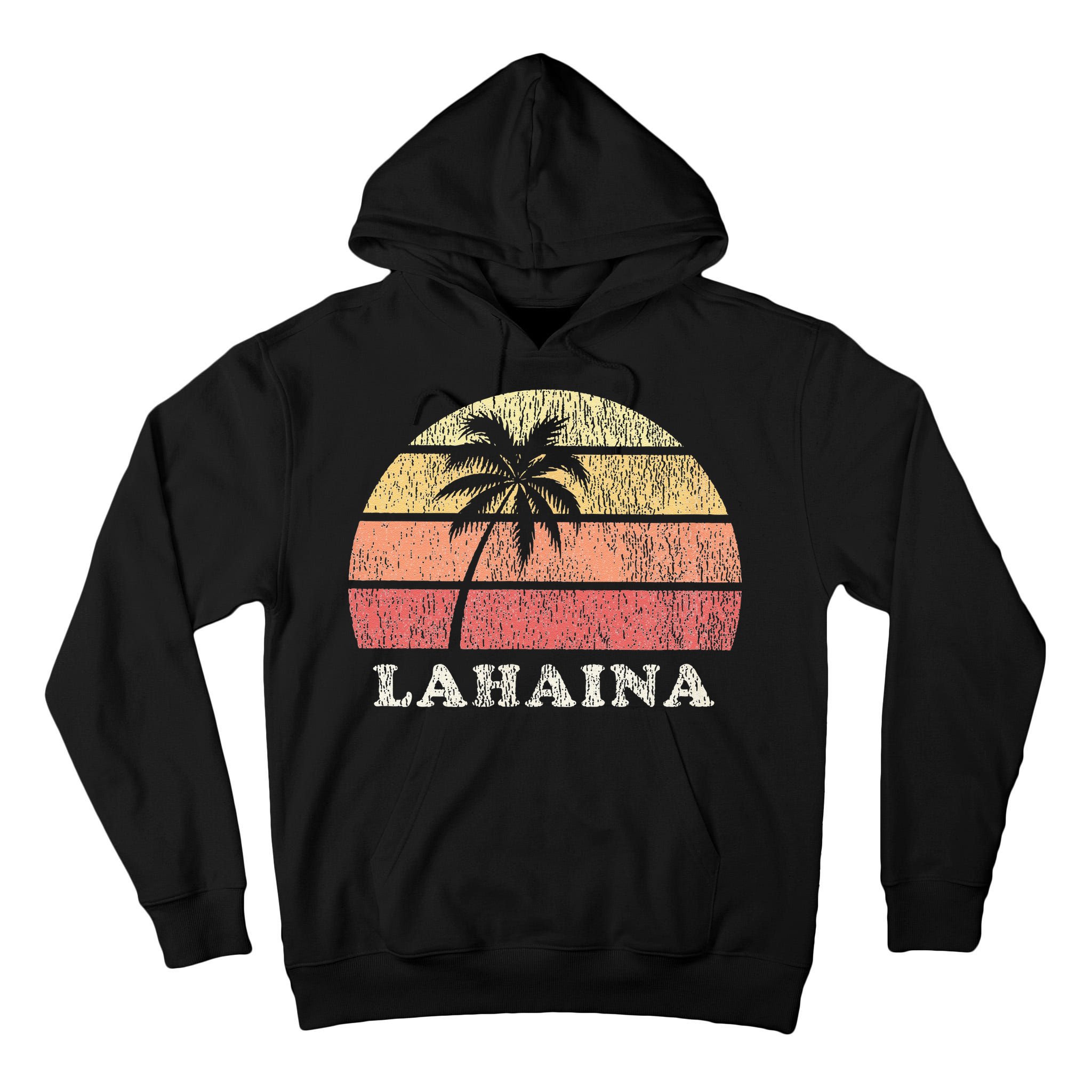 Lahaina Hawaii Vintage 70s Retro Throwback Design Tall Hoodie