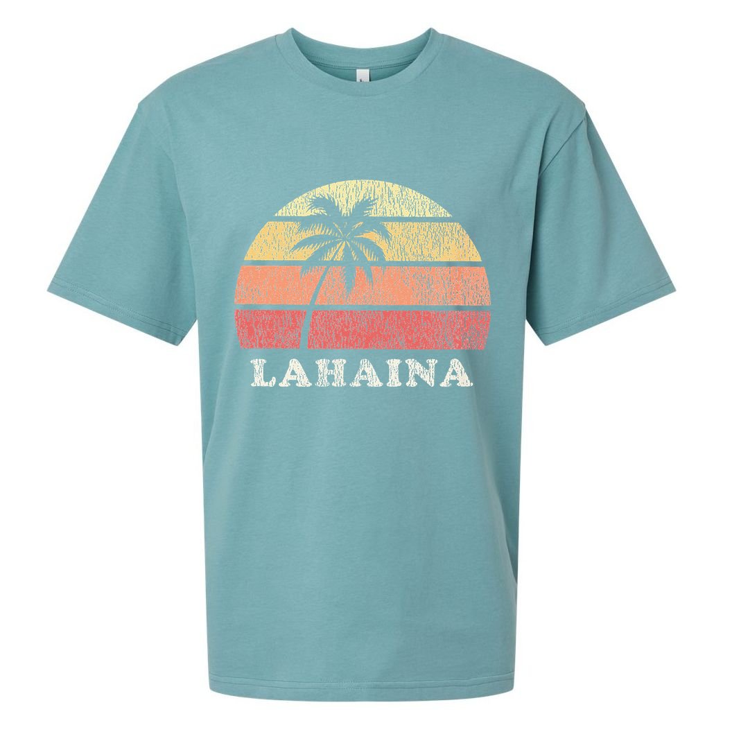 Lahaina Hawaii Vintage 70s Retro Throwback Design Sueded Cloud Jersey T-Shirt