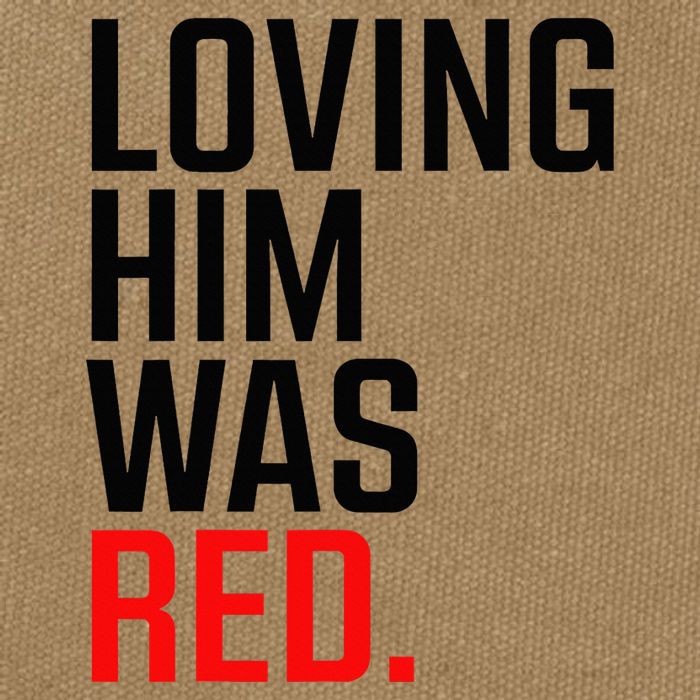 Loving Him Was Red Cotton Canvas Backpack