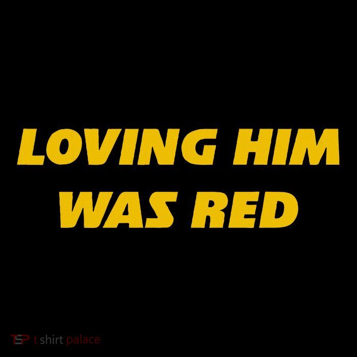 Loving Him Was Red Drawstring Bag