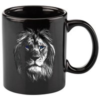 Lion Head With Blue Eyes For Lovers Lions King Of Animals 11oz C Handle Ceramic Mug