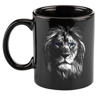 Lion Head With Blue Eyes For Lovers Lions King Of Animals 11oz C Handle Ceramic Mug