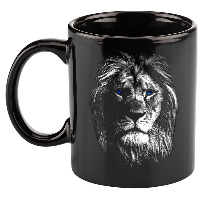 Lion Head With Blue Eyes For Lovers Lions King Of Animals 11oz C Handle Ceramic Mug