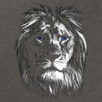 Lion Head With Blue Eyes For Lovers Lions King Of Animals Cotton Canvas Backpack