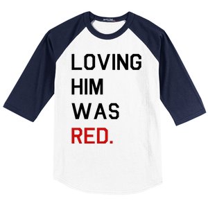 Loving Him Was Red Cute Girl Halloween Baseball Sleeve Shirt