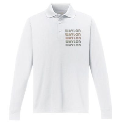 Love Heart W.A.Y.L.O.N Grungevintage Style Black W.A.Y.L.O.N Performance Long Sleeve Polo