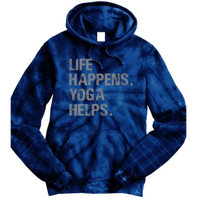 Life Happens Yoga Helps Tie Dye Hoodie