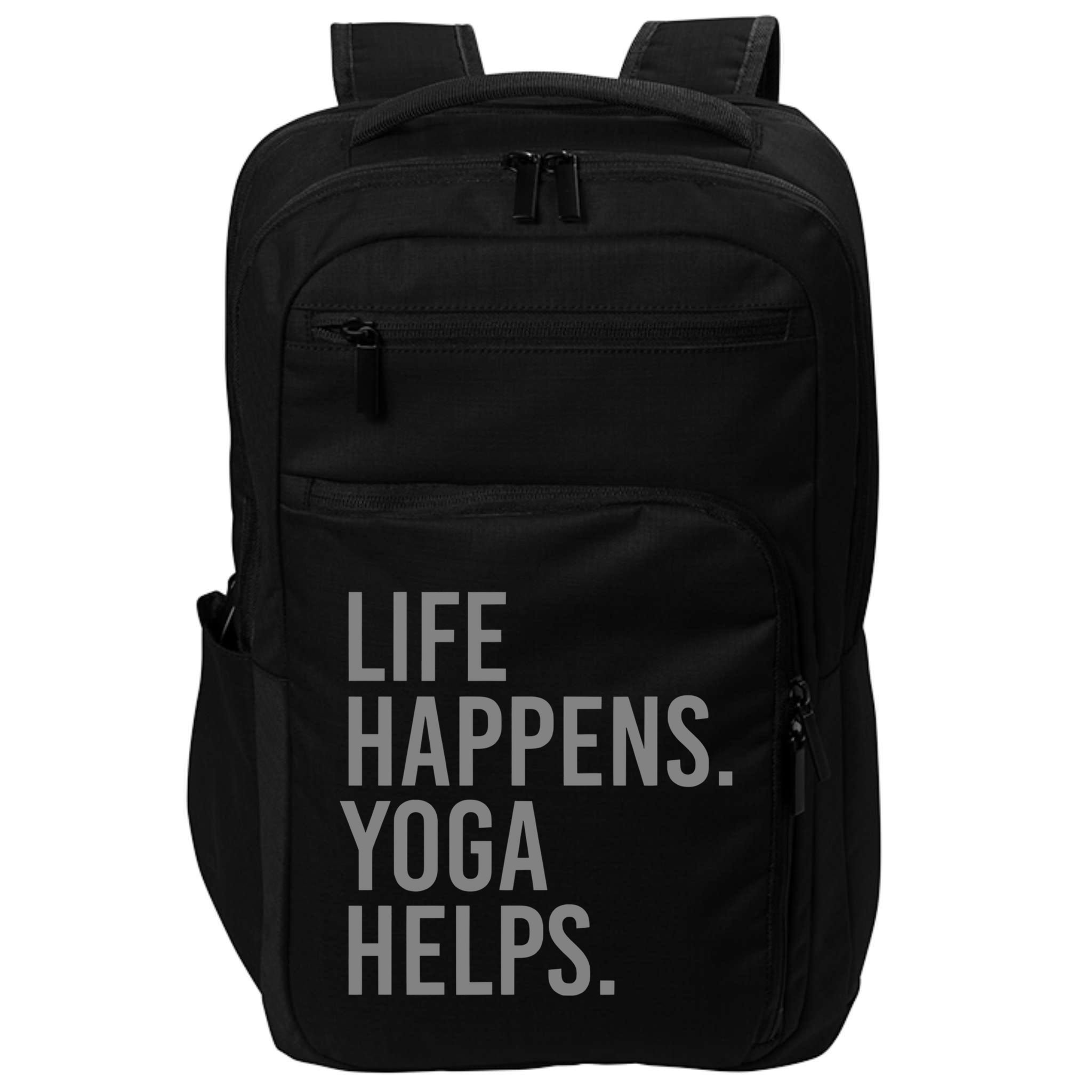 Life Happens Yoga Helps Gift Impact Tech Backpack