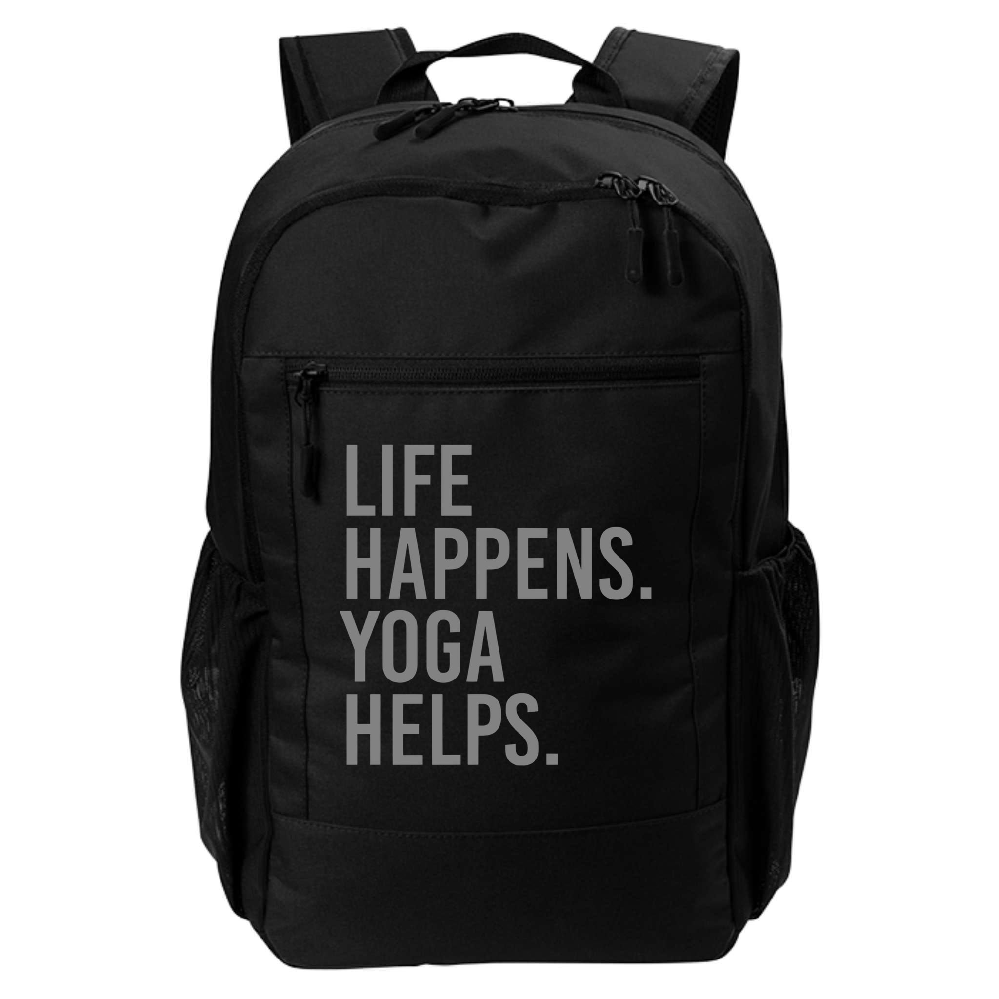 Life Happens Yoga Helps Gift Backpack