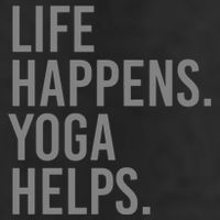 Life Happens Yoga Helps Gift 11oz C Handle Ceramic Mug