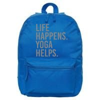 Life Happens Yoga Helps Gift 16 in Basic Backpack