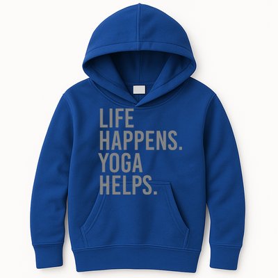 Life Happens Yoga Helps Gift Kids Hoodie