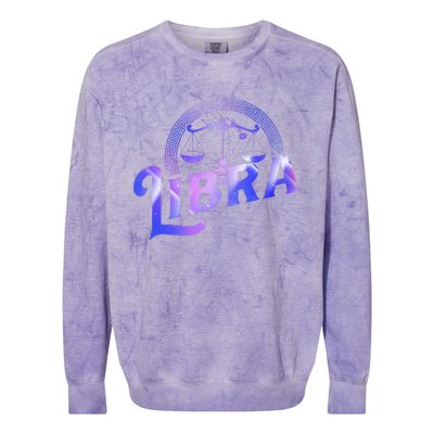 Libra Horoscope Zodiac Sign Astrology Symbol Colorblast Crewneck Sweatshirt