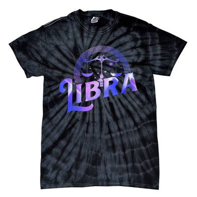 Libra Horoscope Zodiac Sign Astrology Symbol Tie-Dye T-Shirt