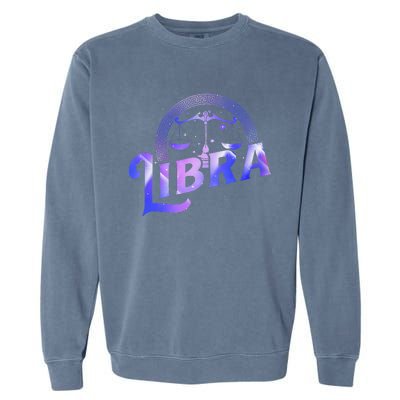 Libra Horoscope Zodiac Sign Astrology Symbol Garment-Dyed Sweatshirt