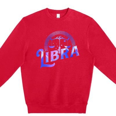 Libra Horoscope Zodiac Sign Astrology Symbol Premium Crewneck Sweatshirt