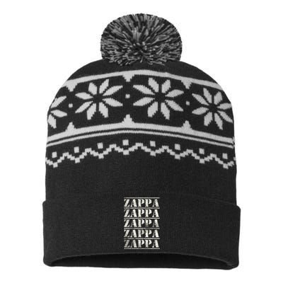 Love Heart Zappa Grunge Retro Vintage Style Black Zappa Tshirtmin.Png USA-Made Snowflake Beanie