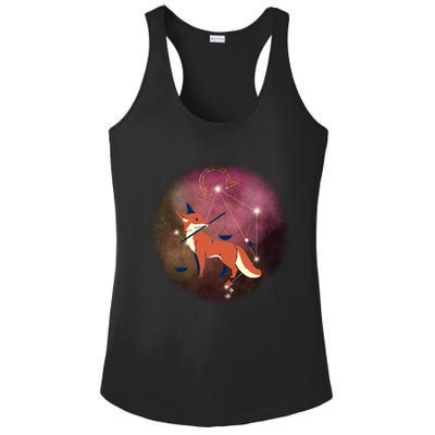 Libra Horoscope Zodiac Sign Floral Design Gift Ladies PosiCharge Competitor Racerback Tank