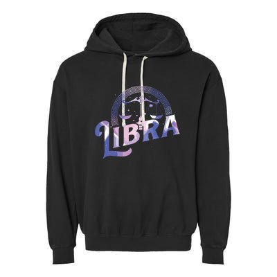 Libra Horoscope Zodiac Sign Astrology Symbol Garment-Dyed Fleece Hoodie