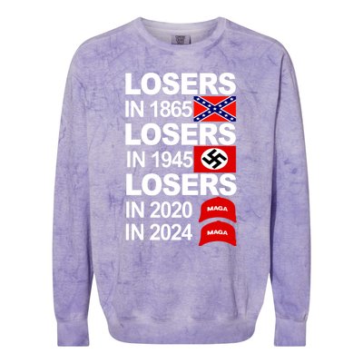 Losers In 1865 Losers In 1945 Colorblast Crewneck Sweatshirt