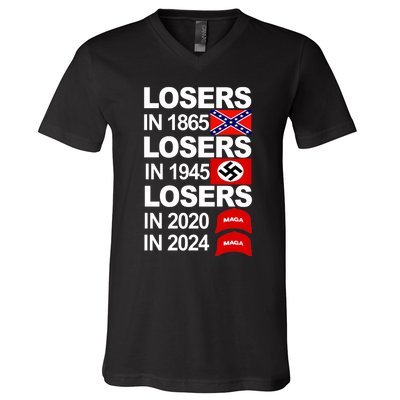 Losers In 1865 Losers In 1945 V-Neck T-Shirt