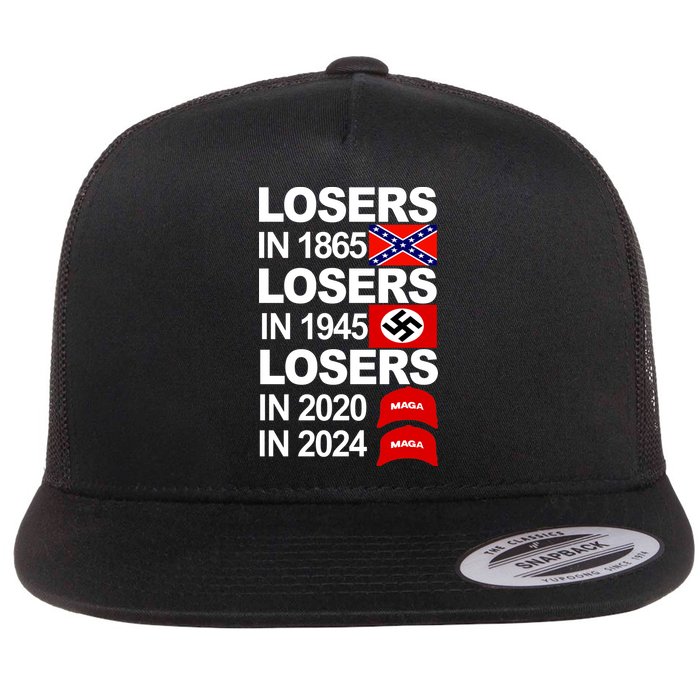 Losers In 1865 Losers In 1945 Flat Bill Trucker Hat