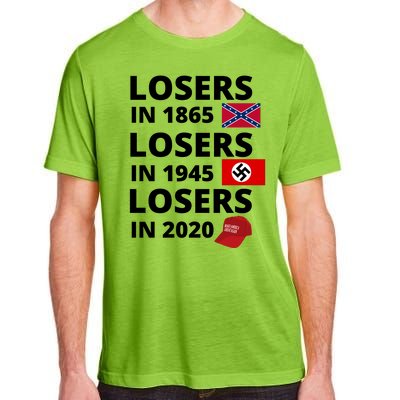 Losers In 1865, Losers In 1945, Losers In 2020 Funny Political Adult ChromaSoft Performance T-Shirt