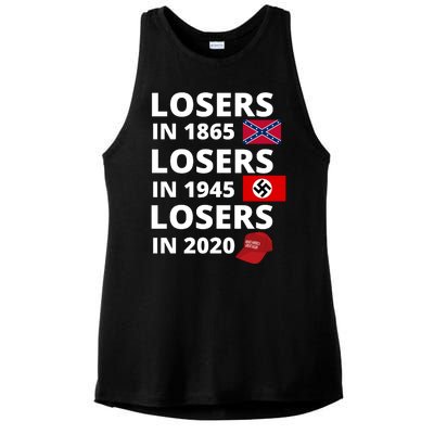 Losers In 1865, Losers In 1945, Losers In 2020 Funny Political Ladies PosiCharge Tri-Blend Wicking Tank