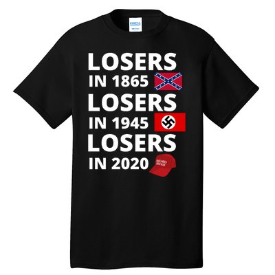 Losers In 1865, Losers In 1945, Losers In 2020 Funny Political Tall T-Shirt