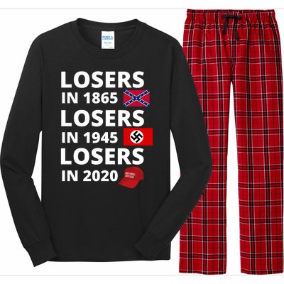 Losers In 1865, Losers In 1945, Losers In 2020 Funny Political Long Sleeve Pajama Set