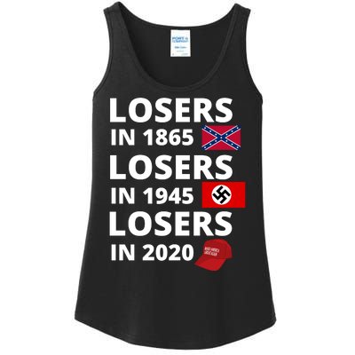 Losers In 1865, Losers In 1945, Losers In 2020 Funny Political Ladies Essential Tank