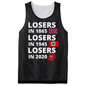 Losers In 1865, Losers In 1945, Losers In 2020 Funny Political Mesh Reversible Basketball Jersey Tank