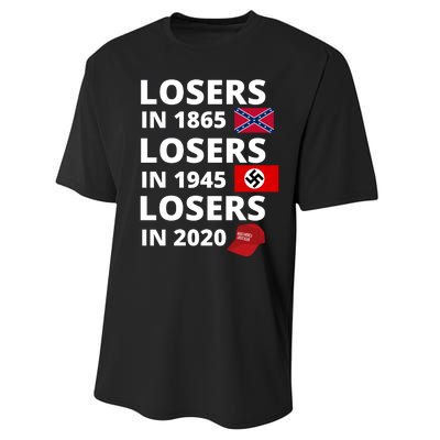 Losers In 1865, Losers In 1945, Losers In 2020 Funny Political Performance Sprint T-Shirt