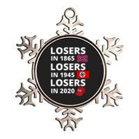 Losers In 1865, Losers In 1945, Losers In 2020 Funny Political Metallic Star Ornament