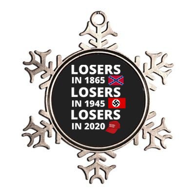 Losers In 1865, Losers In 1945, Losers In 2020 Funny Political Metallic Star Ornament