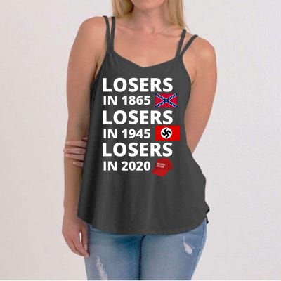 Losers In 1865, Losers In 1945, Losers In 2020 Funny Political Women's Strappy Tank